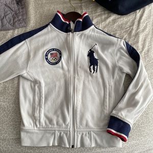 Ralph Lauren polo USA Olympic sweatshirt with Francis and white and blue pony